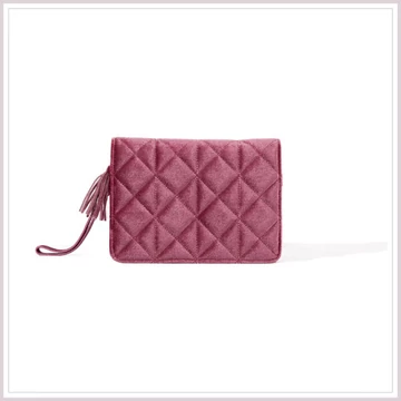 CHENILLE ékszertartó utazós magenta