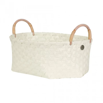 DIMENSIONAL ovál kosár rattan füllel M - 14 ecru white