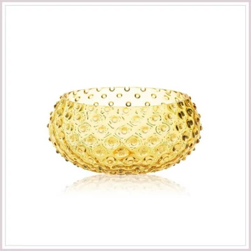 Hobnail tál halvány borostyán