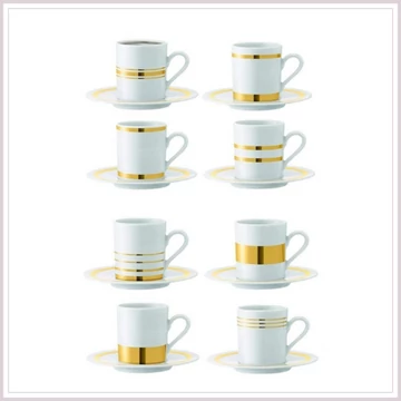 DECO eszpresszós készlet 8 csésze