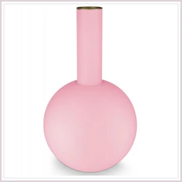 METAL VÁZA LARGE matt halvány pink 24,5x42 cm 