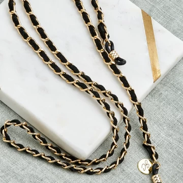 CLASSY szemüveglánc fekete-arany - Classic Collection