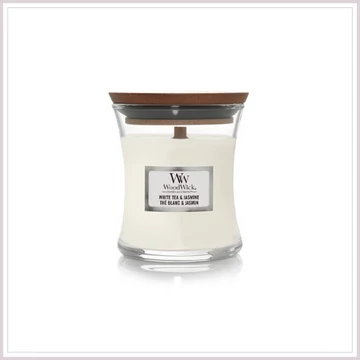 WOODWICK illatgyertya White tea - Jasmin kicsi