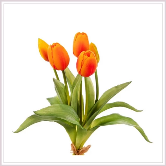 TULIPÁN CSOKOR NARANCS 5 SZÁLAS 30 CM 