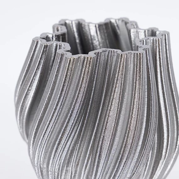 MILOS porcelán váza ezüst 15,5 x 22 cm