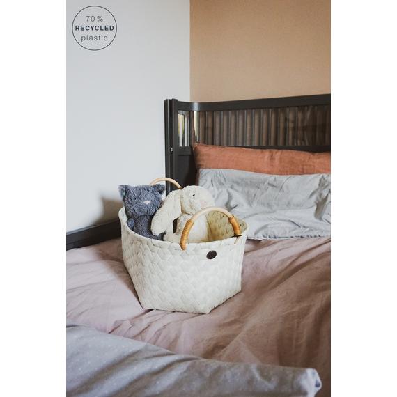 DIMENSIONAL ovál kosár rattan füllel M - 14 ecru white