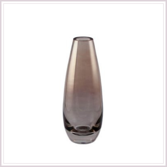 Váza EVORE ragyogó barna ∅7,5x20 cm