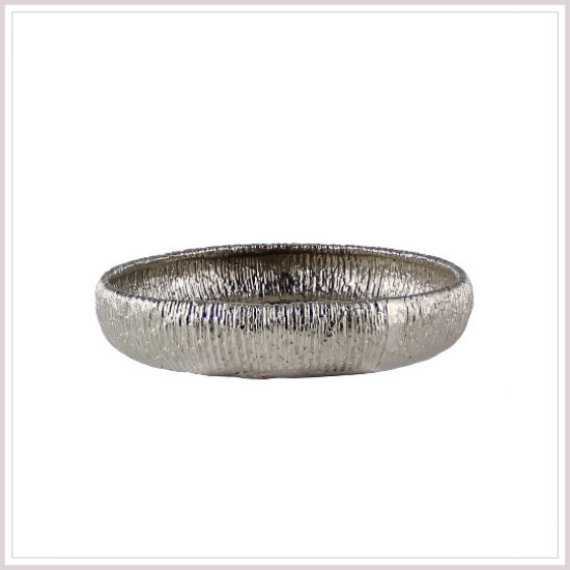 KODIAK kerek ezüst színű tálca ∅32x7,5 cm