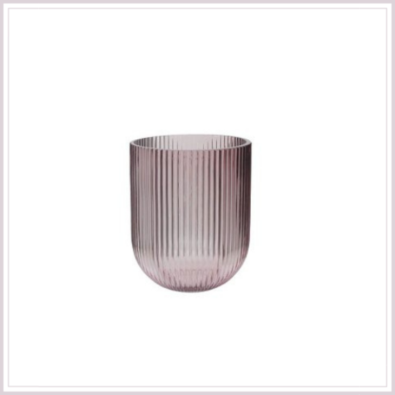 Váza RELAX structure pink ∅13x16 cm