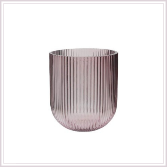 Váza RELAX structure pink ∅17x20 cm