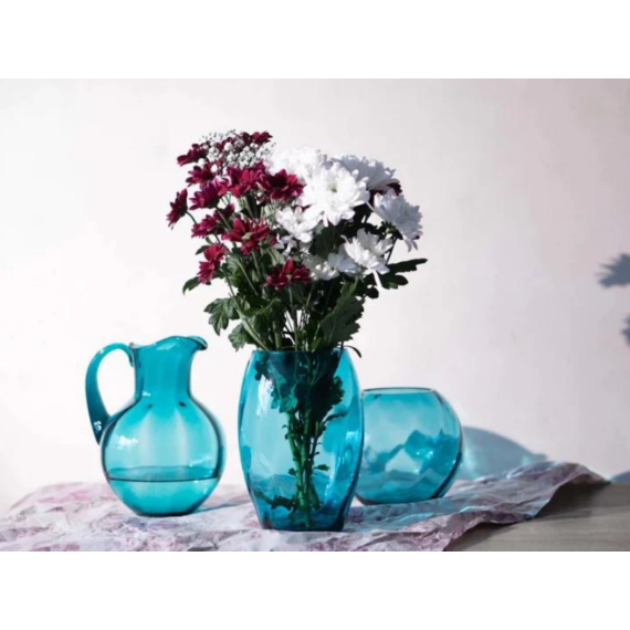 Marika váza magas aquamarine