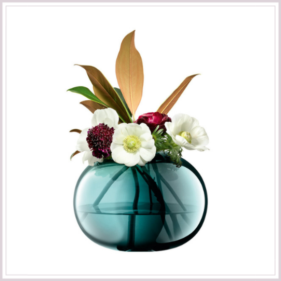EPOQUE váza 18x24 cm pávakék