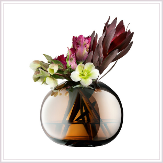 EPOQUE váza 13,5 x 17 cm borostyán