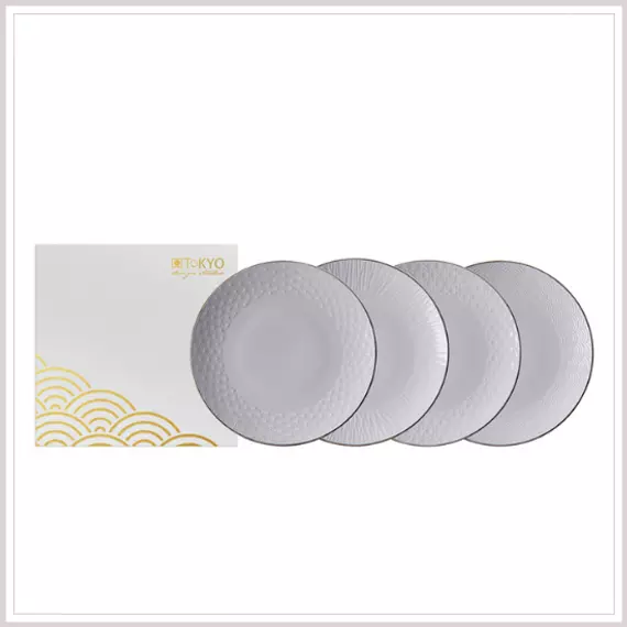 Nippon White desszertes tányér készlet 4 darabos ajándékdobozban