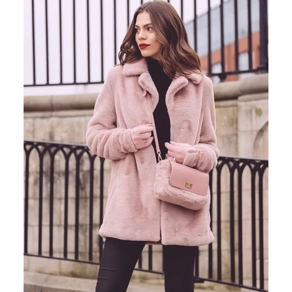 KENNEDY szőrmekabát pink S