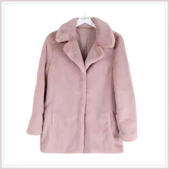 KENNEDY szőrmekabát pink S
